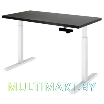 Стол для работы стоя ErgoSmart Manual Desk 1360x800x36 мм (дуб мореный/белый)